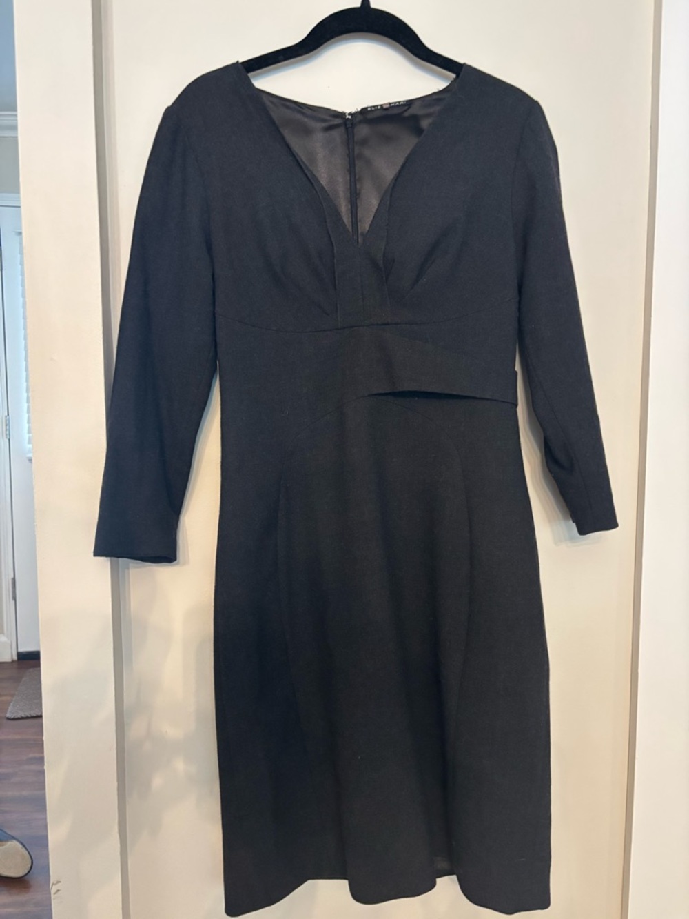 Elie Tahari Charcoal Wool Follie Dress